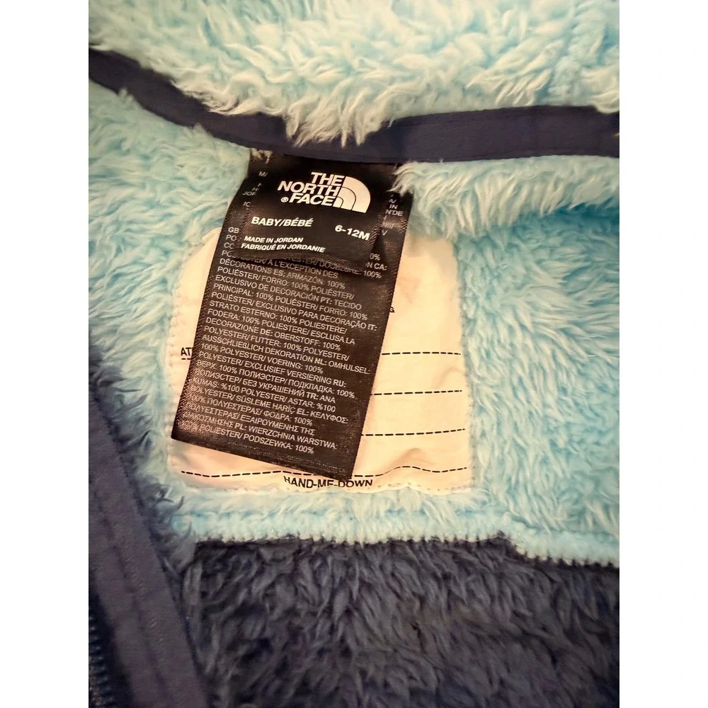 The‎ North Face Baby Bear One Piece Fleece Bunting Blue 6-12M NF0A3Y6L